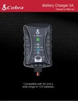 Cobra Battery Charger 2A Owner'S Manual preview