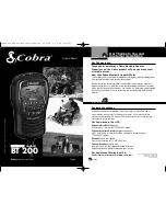 Preview for 1 page of Cobra BT 200 Owner'S Manual