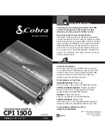 Cobra CPI 1500 Operating Instructions Manual preview