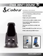 Предварительный просмотр 1 страницы Cobra CWA MNT100UNI Specifications