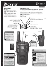 Предварительный просмотр 1 страницы Cobra CX112 User Manual