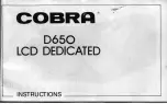 Preview for 1 page of Cobra D650 Instructions Manual