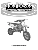 Preview for 1 page of Cobra DCX65 2003 Owner'S And Service Manual