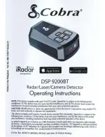 Cobra DSP 9200BT Operating Instructions Manual preview