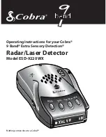 Cobra ESD-9220 WX Operating Instructions Manual preview