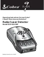 Preview for 1 page of Cobra ESD-9220 WX Operating Instructions Manual