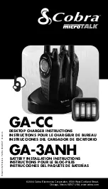 Cobra GA-CC Instructions Manual preview