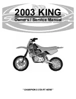 Предварительный просмотр 1 страницы Cobra King 2003 Owner'S Service Manual