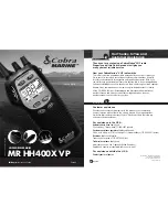 Cobra Marine MR HH400X VP Owner'S Manual предпросмотр