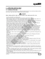 Preview for 33 page of Cobra Maxilift 5500 Use And Maintenance Manual