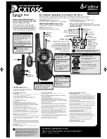 Preview for 1 page of Cobra MICROTALK CX105C User Manual