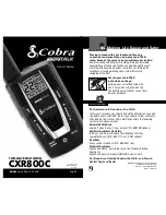 Cobra MICROTALK CXR800C Owner'S Manual предпросмотр