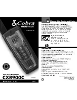 Предварительный просмотр 1 страницы Cobra MICROTALK CXR900C Owner'S Manual