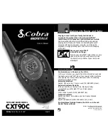 Cobra MicroTalk CXT90C Owner'S Manual preview