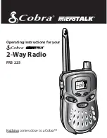 Cobra microTALK FRS 225 Operating Instructions Manual preview