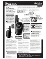 Предварительный просмотр 1 страницы Cobra microTALK PR 150 User Manual