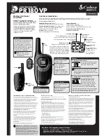 Предварительный просмотр 1 страницы Cobra microTALK PR 180 VP User Manual