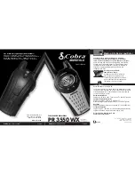 Предварительный просмотр 1 страницы Cobra microTALK PR3550WX Owner'S Manual