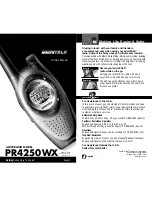 Предварительный просмотр 1 страницы Cobra microTALK PR4250WX Owner'S Manual