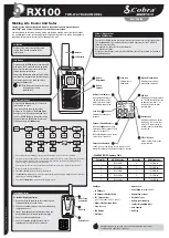 Preview for 1 page of Cobra microTALK RX100 User Manual