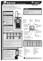 Cobra microTALK RX100 User Manual preview