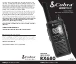 Cobra microTALK RX680 Owner'S Manual preview