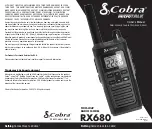 Cobra microTALK RX680 Owner'S Manual предпросмотр