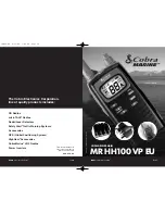 Cobra MR HH100 VP EU Owner'S Manual предпросмотр