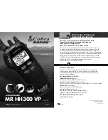 Cobra MR HH300 Owner'S Manual предпросмотр