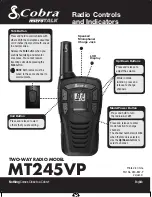 Cobra MT245VP Radio Controls And Indicators preview