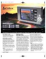 Cobra NavOne 2000 User Manual preview