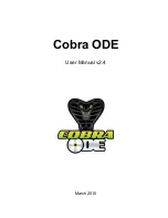 Cobra ODE User Manual preview