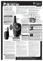 Preview for 2 page of Cobra PR 145 VP User Manual