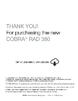 Предварительный просмотр 16 страницы Cobra RAD 380 Owner'S Manual