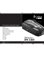 Предварительный просмотр 1 страницы Cobra SPX 5300 Operating Instructions Manual