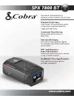 Preview for 1 page of Cobra SPX 7800BT Specifications