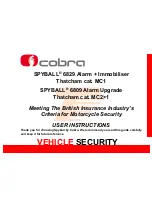 Предварительный просмотр 1 страницы Cobra SPYBALL 6809 User Instructions