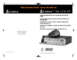 Cobra UK25 LTD ST Operating Instructions Manual предпросмотр