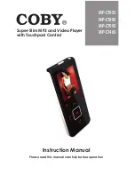 Предварительный просмотр 1 страницы Coby C7055 - 512 MB Digital Player Instruction Manual