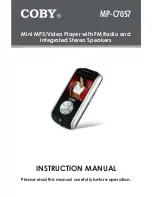 Coby C7097 - 2 GB Digital Player Instruction Manual предпросмотр