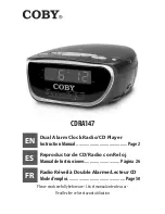 Coby CDRA147 - Digital AM/FM Dual Alarm Clock Radio/CD Player Instruction Manual preview