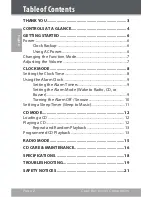 Preview for 2 page of Coby CDRA147 - Digital AM/FM Dual Alarm Clock Radio/CD Player Instruction Manual