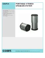 Coby COBY CS-P34 Specification Sheet preview