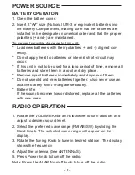 Preview for 2 page of Coby COBY CX-CB91 Operating Instructions Manual