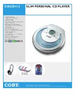 Coby COBY CX-CD113 Specifications предпросмотр