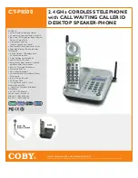 Предварительный просмотр 1 страницы Coby COBY CX24 Specifications