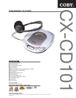 Coby COBY CXCD101 Specifications preview
