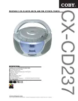 Coby COBY CXCD237 Specifications preview