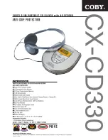 Coby COBY CXCD330 Specifications предпросмотр