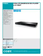 Coby COBY DVD288 Specifications preview